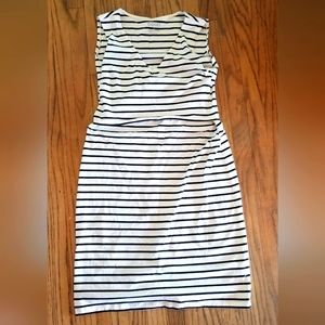 BOOB Design Sleeveless Striped Nursing Dress